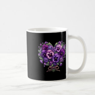 Mug Heimerheimer Purple Floral Pansy Démence Heimerhe