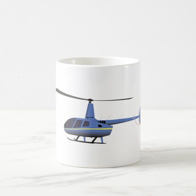 Mug Hélicoptère bleu clair et jaune (Centre)