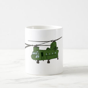 Mug Hélicoptère CH-47 militaire chinook vert