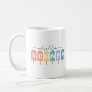 Mug Hello Summer Popsicle coloré