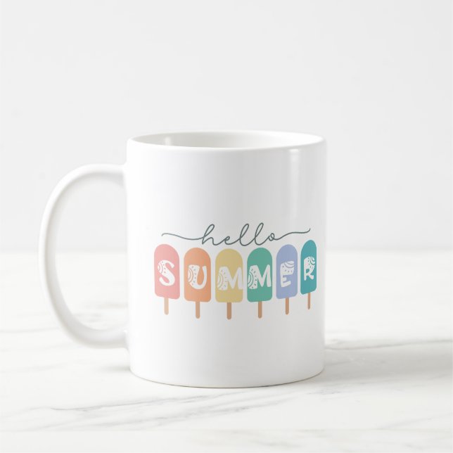 Mug Hello Summer Popsicle coloré (Gauche)