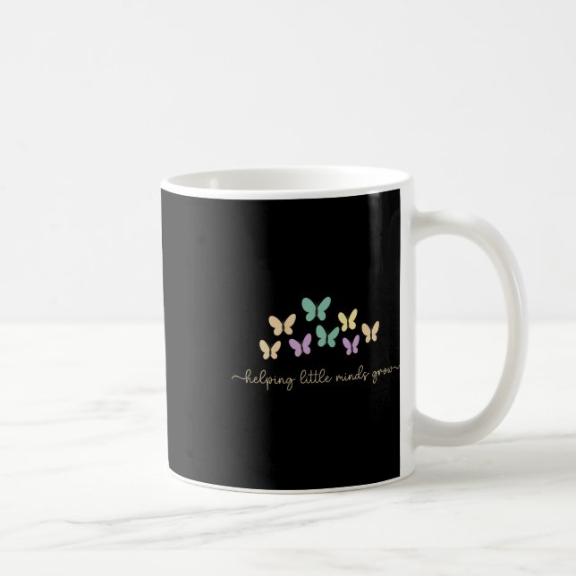 Mug Helping Little Minds Grow Butterfly Retro Teacher  (Droite)