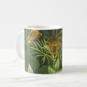 Mug Henri Rousseau Jungle Tropical Lion Impression Vin