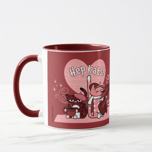 Mug HEP KATS par Jeff Willis Art (Gauche)