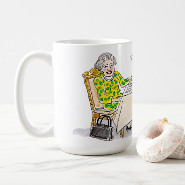 Mug Her Majesty, Queen Elizabeth II (Avec donut)