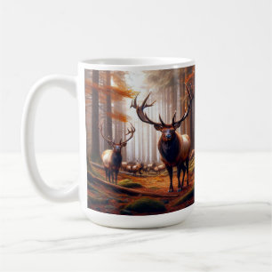 Mug Herbe d'élans en forêt enchantée pendant l'automne