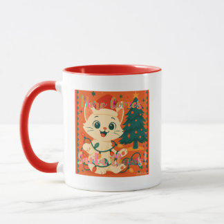 Mug Here Comes Santa Claws! Cute & Funny Cat