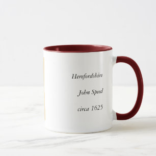 Mug Herefordshire Comté Angleterre Ancien Antiquaire C