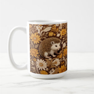 Mug Hérisson Brown Floral William Morris Inspiré