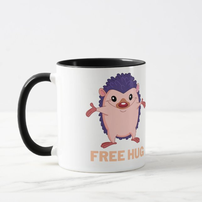 Mug hérisson, câlins libres (Gauche)