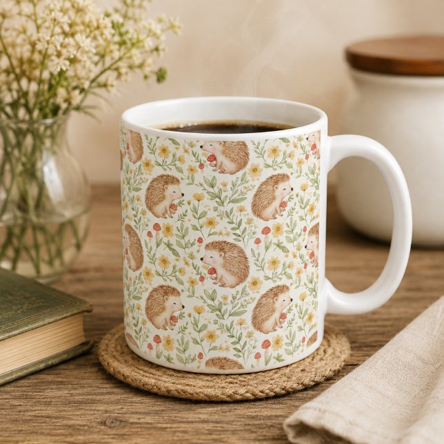 Mug Hérisson Cottagecore (Créateur téléchargé)