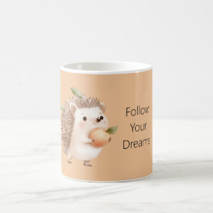 Mug Hérisson de pêche Feuilles vertes Rêves