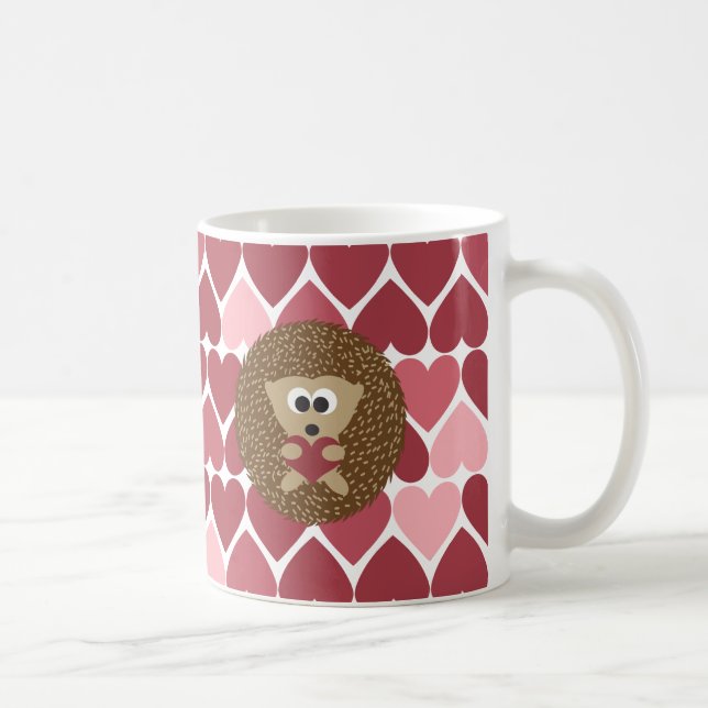 Mug Hérisson et coeurs (Droite)