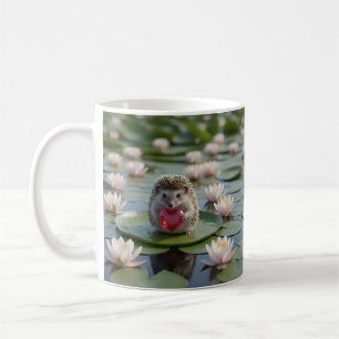 Mug Hérisson mignon de juillet avec cœur de rubis