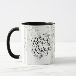 Mug Heritage Rooted and Rising Botanical Quote