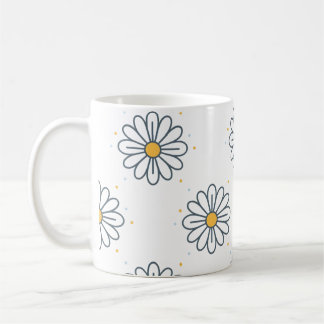 Mug Hermosas margaritas minimalistas 