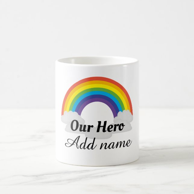 Mug Héros arc-en-ciel personnalisé merci muet (Centre)