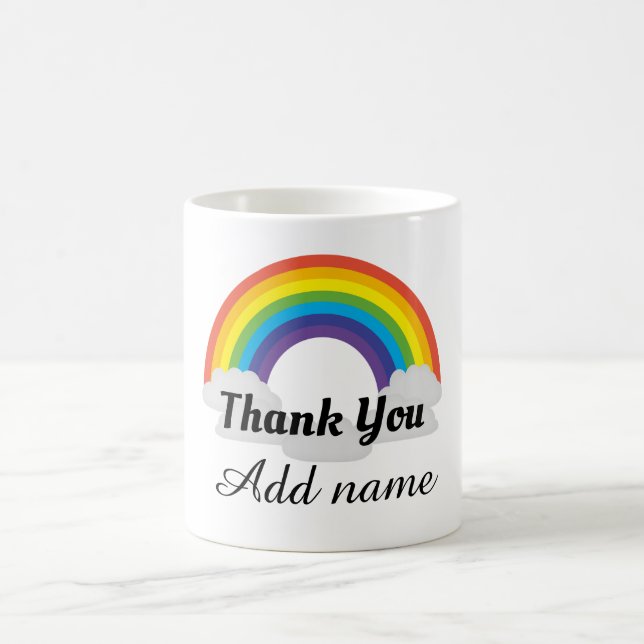Mug Héros arc-en-ciel personnalisé merci muet (Centre)
