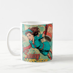 Mug Héros de la santé : Illustration de l'infirmière s