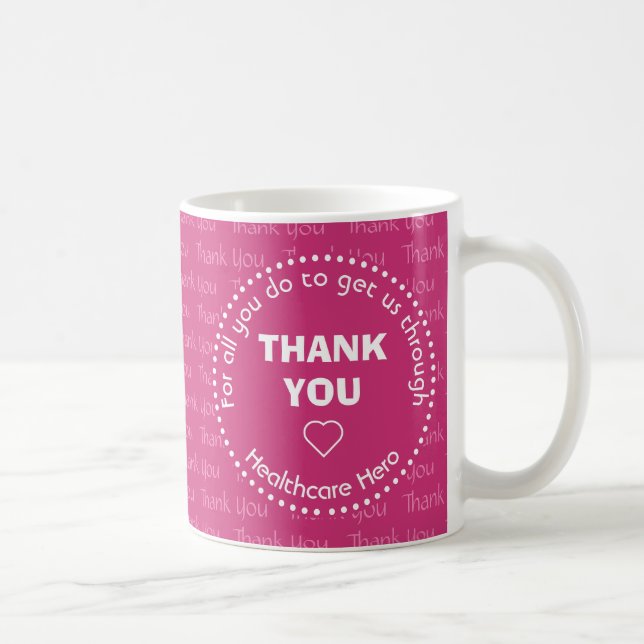 Mug Héros de la santé rose MERCI (Droite)