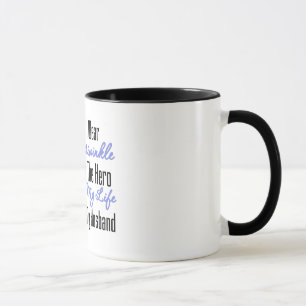 Mug Héros oesophagien de ruban de Cancer mon mari
