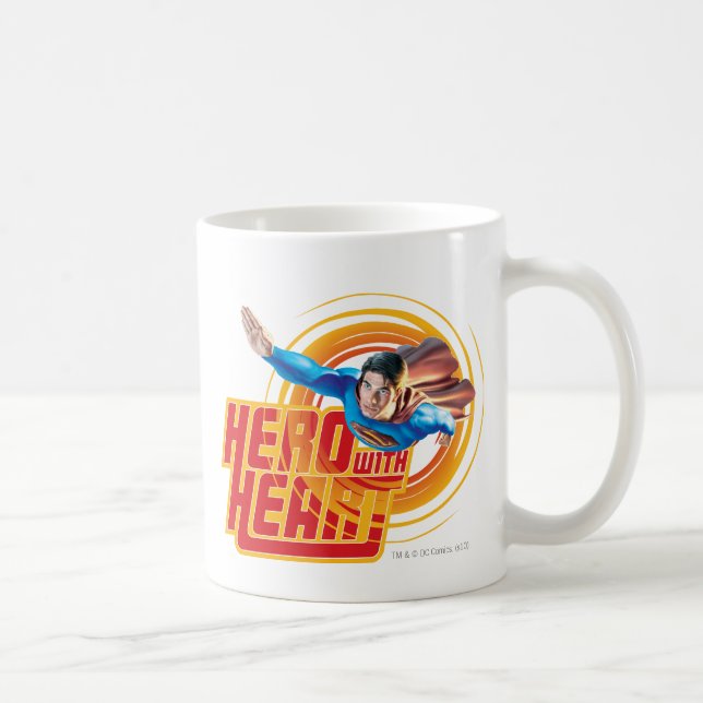 Mug Héros Superman avec coeur (Droite)