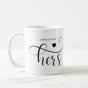 Mug Hers   Typographie élégante et coeur