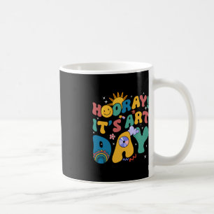 Mug Heure C'est jour de l'Art Enseignant d'Art Rainbow