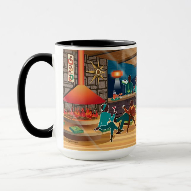 Mug Heure de cocktail moderne du milieu du siècle (Gauche)