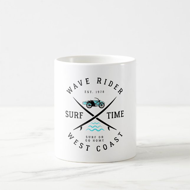 Mug Heure de Surf du cavalier de vague (Créateur téléchargé)