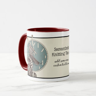 Mug Heure de tricoter l'art de griffonnage d'aiguilles