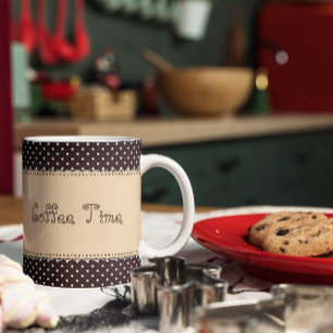 Mug Heure du café en dentelle vintage