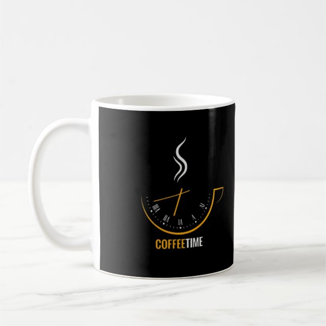 Mug Heure du café - Horloge horaire du café (Gauche)