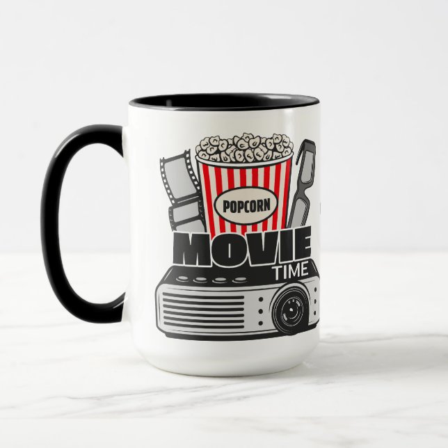 Mug Heure du film de nom personnalisé (Gauche)