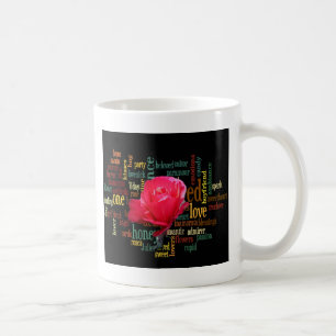 Mug Heureuse Sainte-Valentin Aux Roses Rouges Élégante