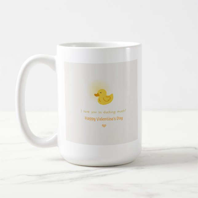 Mug Heureuse Sainte-Valentin Canard beaucoup (Gauche)