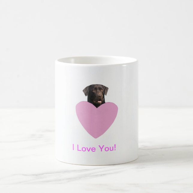 Mug Heureuse Sainte-Valentin de labrador retriever (Centre)