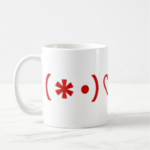 Mug Heureuse Sainte-Valentin/émoticônes japonaises