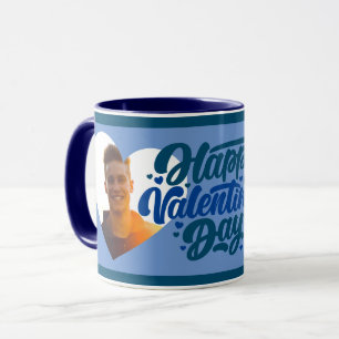 Mug Heureuse Sainte-Valentin Multi Photo BLUE