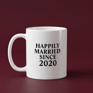 Mug Heureusement Mariés Depuis Couples Personnalisés