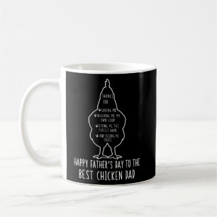 Mug Heureux Au Meilleur Poulet De Poulet De Papa De Po