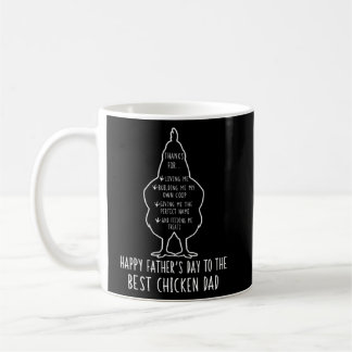Mug Heureux Au Meilleur Poulet De Poulet De Papa De Po