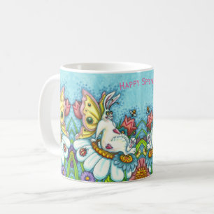 MUG HEUREUX FLUTTERBUN RABBIT PRINTEMPS, FUNNY BUNNY R