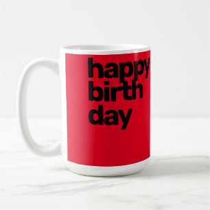 Mug heureux nom du mot d'anniversaire modifier