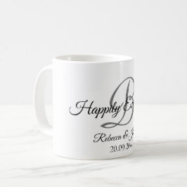 Mug Heureux toujours après le Monogramme de la viande 