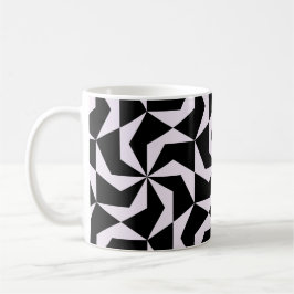 Mug Hexagone géométrique Abstrait noir et rose transpa