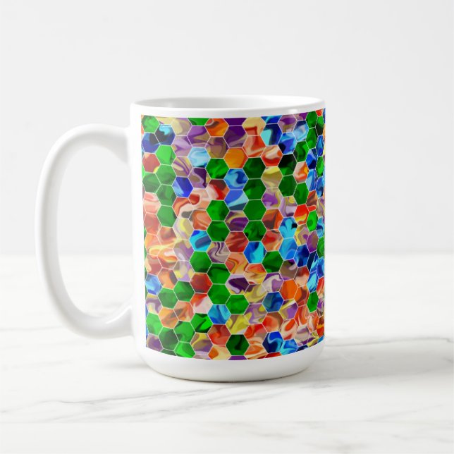 Mug Hexagons horizontaux pivotent de 15 oz (Gauche)
