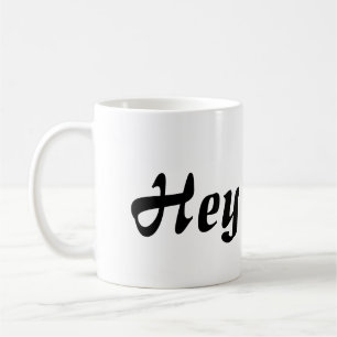 Mug Hey Cutie Black Lettering