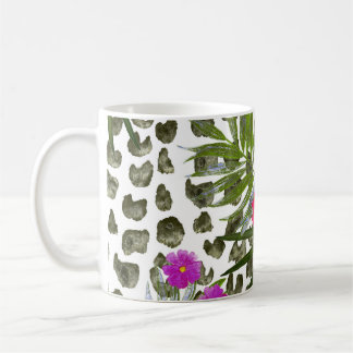 Mug Hibiscus Animal : Aquarelle Motif sans joint.