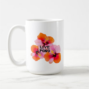 Mug Hibiscus Floral Tropical Artistique Hawaï en Vie